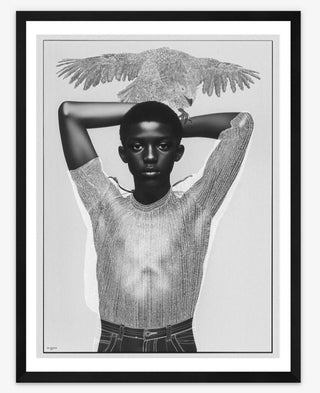 Boy and a rooster - 30cm x 40cm Boy and a rooster - 30cm x 40cm