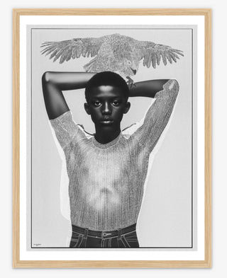 Boy and a rooster - 30cm x 40cm Boy and a rooster - 30cm x 40cm