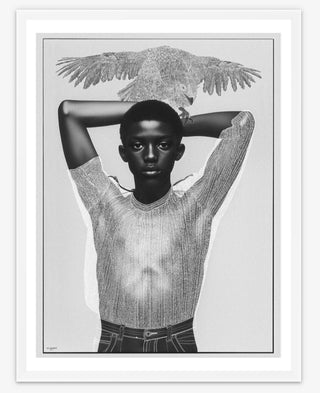 Boy and a rooster - 30cm x 40cm Boy and a rooster - 30cm x 40cm