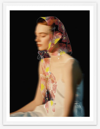 The collector and her scarf - 30cm x 40cm The collector and her scarf - 30cm x 40cm