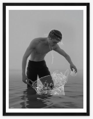 The collector and his shells - 30cm x 40cm The collector and his shells - 30cm x 40cm