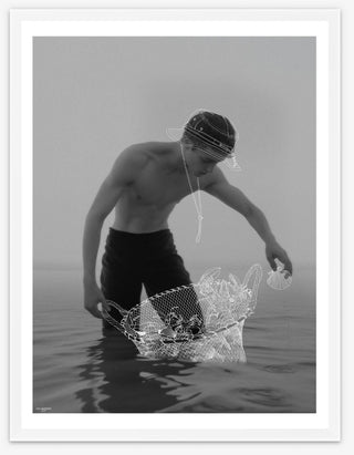 The collector and his shells - 30cm x 40cm The collector and his shells - 30cm x 40cm