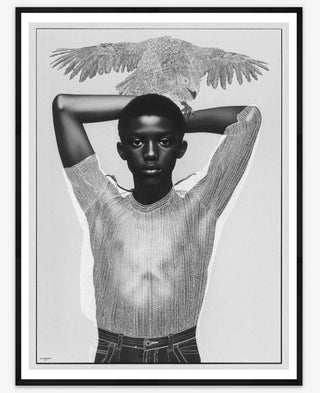 Boy and a rooster - 60cm x 80cm Boy and a rooster - 60cm x 80cm