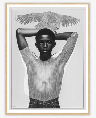 Boy and a rooster - 60cm x 80cm Boy and a rooster - 60cm x 80cm