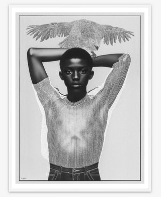 Boy and a rooster - 60cm x 80cm Boy and a rooster - 60cm x 80cm