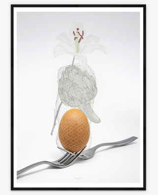 Egg, Artichoke and Lily - 60cm x 80cm Egg, Artichoke and Lily - 60cm x 80cm