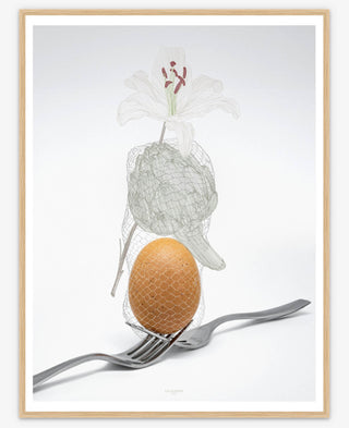 Egg, Artichoke and Lily - 60cm x 80cm Egg, Artichoke and Lily - 60cm x 80cm