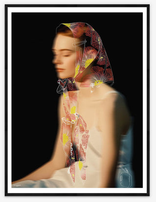 The collector and her scarf - 60cm x 80cm The collector and her scarf - 60cm x 80cm