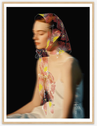 The collector and her scarf - 60cm x 80cm The collector and her scarf - 60cm x 80cm