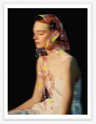 The collector and her scarf - 60cm x 80cm The collector and her scarf - 60cm x 80cm