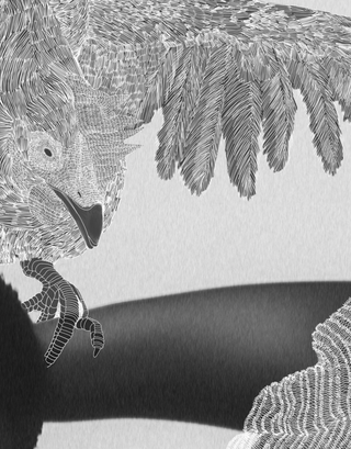 Boy and a rooster - 60cm x 80cm Boy and a rooster - 60cm x 80cm